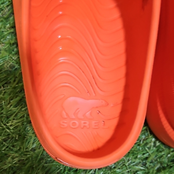 Sorel Vibrant Orange Footwear Cushion Mens Platform Slip Ons - Picture 6 of 7